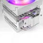 Mars Gaming MCPUX26W MCPU-X26 - Disipador CPU de Doble Torre para Intel y AMD, 6 Heatpipes HCT, 350W TDP, 2 Ventiladores ARGB 120mm Infinity Mirror, Blanco